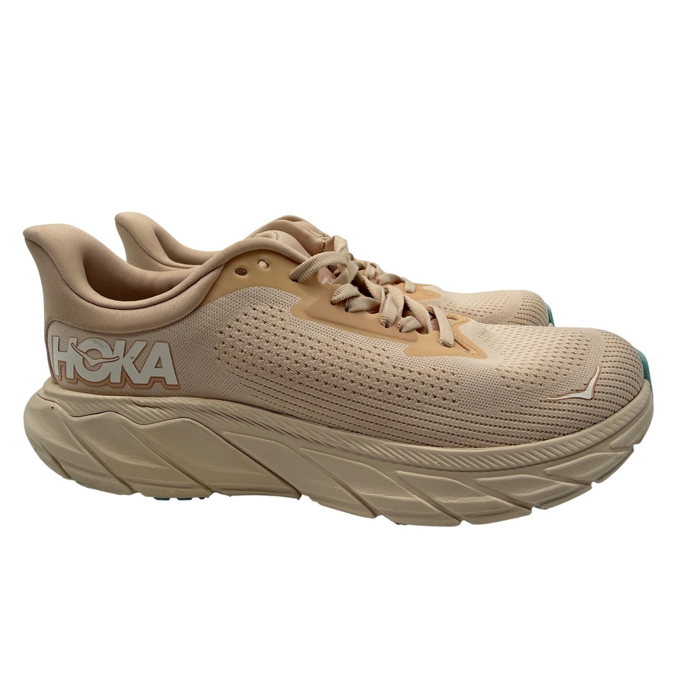 Hoka Arahi 7 Running Shoes Womens 9.5B Tan Peach Excellent Stability Sneakers